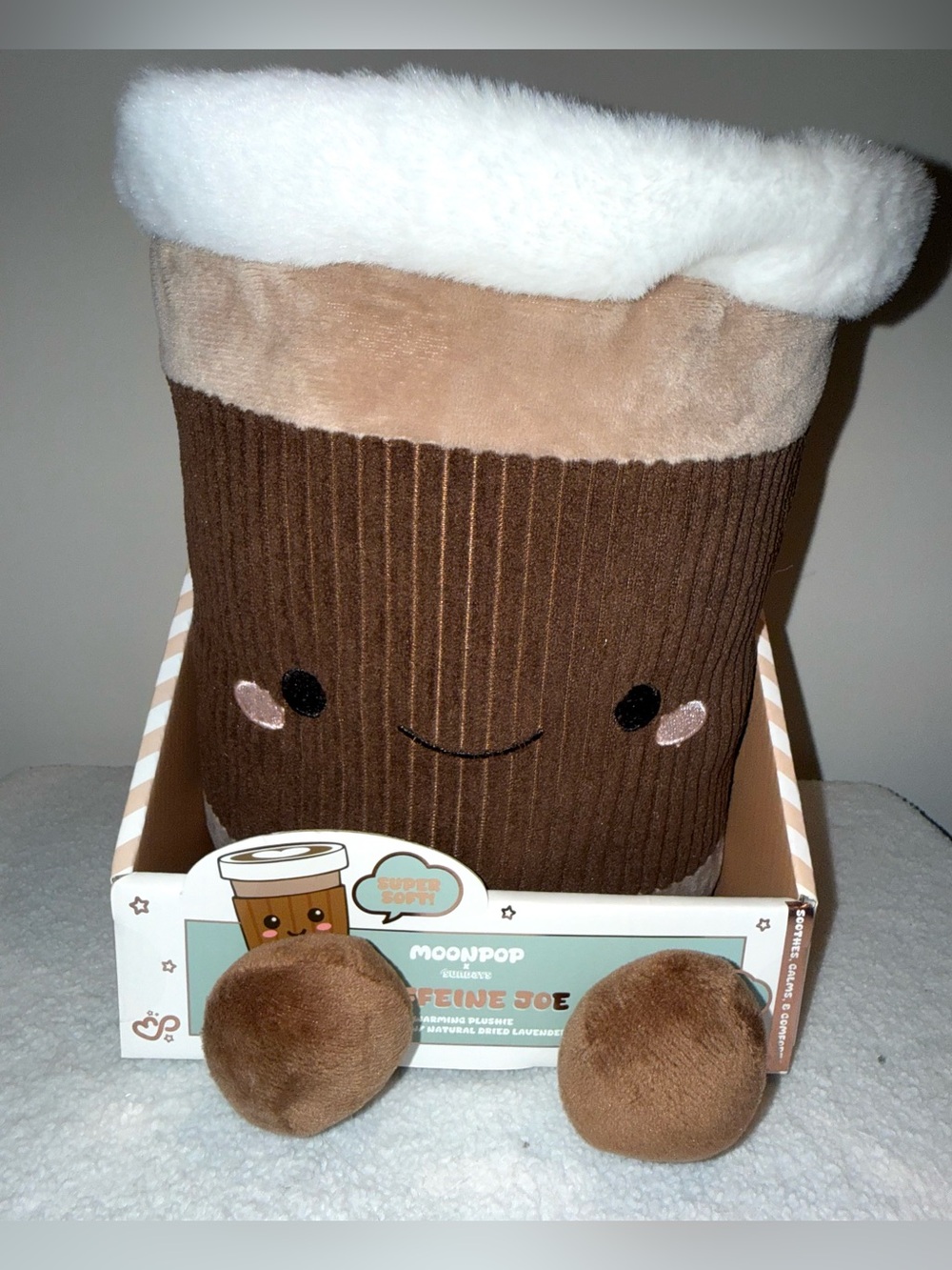 Moonpop x Scentco Caffeine Joe Warming Plushie, New in Box